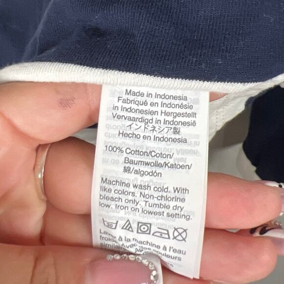 Madewell Blue & White Striped Flare Sleeved Top Size S - Picture 3 of 7